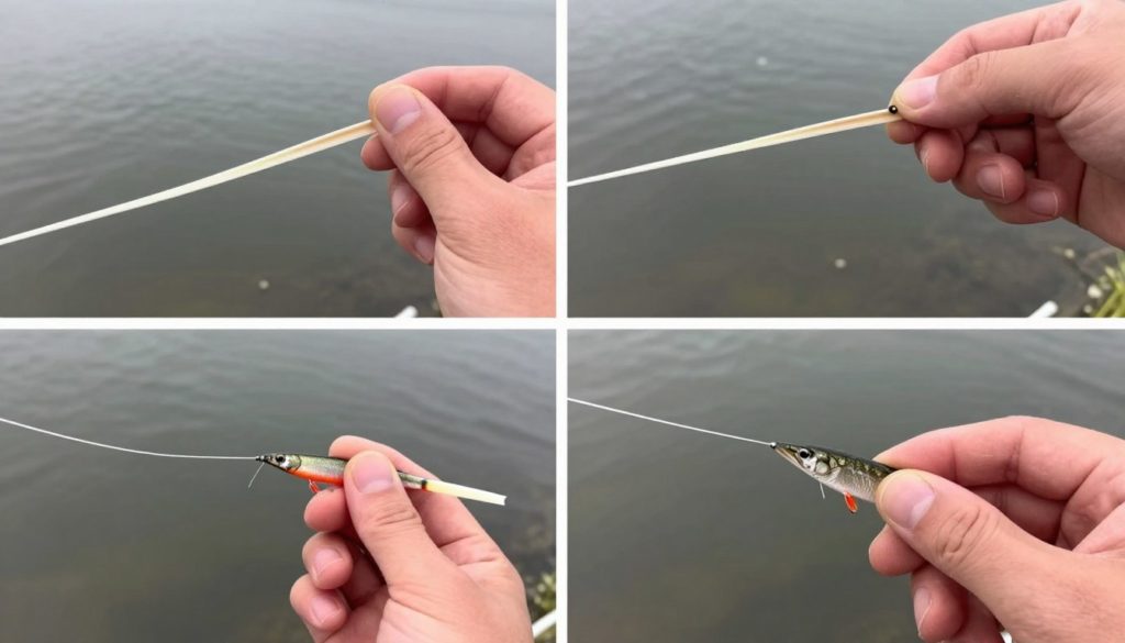 Demonstration verschiedener Führungstechniken für Streamer beim Hechtfischen