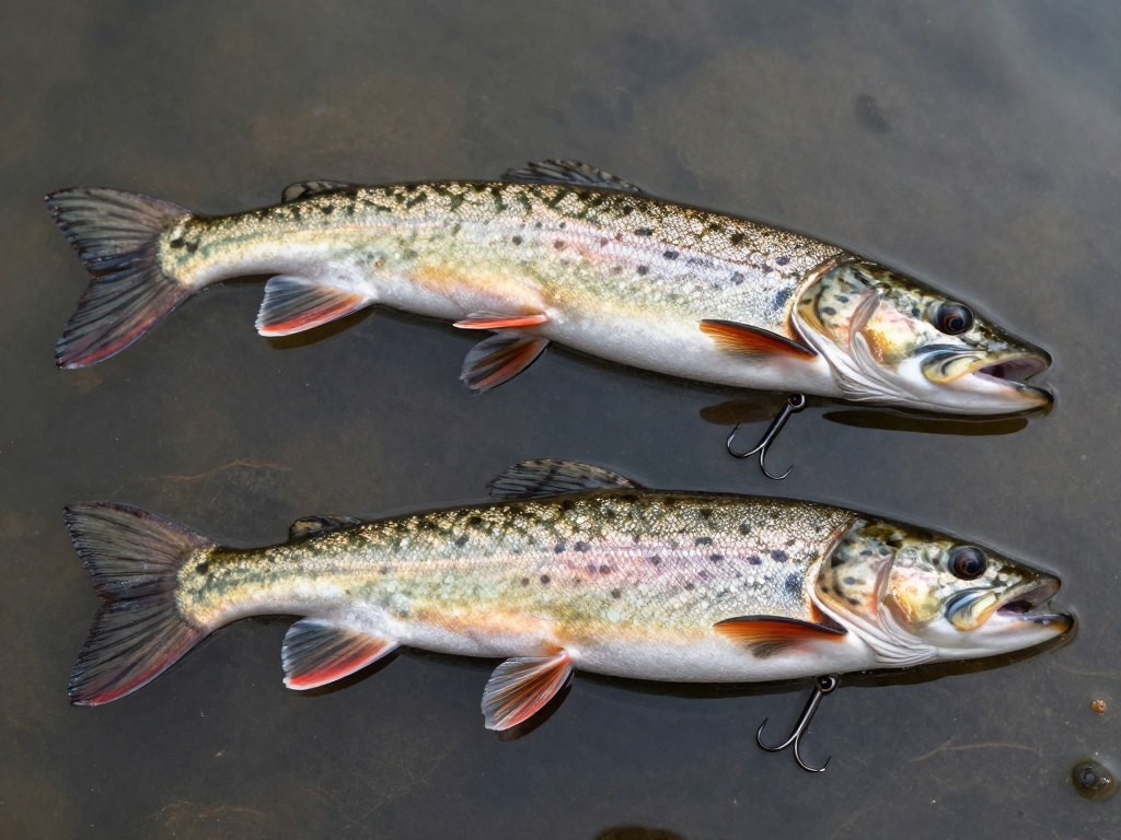 Gegliederter Articulated Streamer für Hecht mit mehreren Segmenten