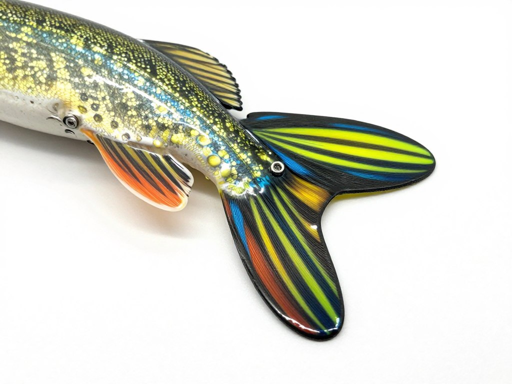 Wiggle Tail Streamer für Hecht mit charakteristischem Schwanzteil